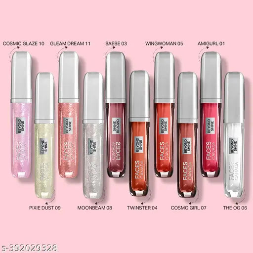 FACES CANADA Beyond Shine Lip Gloss - BAEbe 03, 3.8ml | Lightweight Non-Sticky Luxurious Texture For Glossy Lips | Instant Shine | Fuller, Supple & Plump Lips | 24HR Hydration