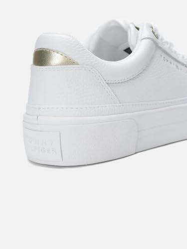 Solid White Leather Sneakers