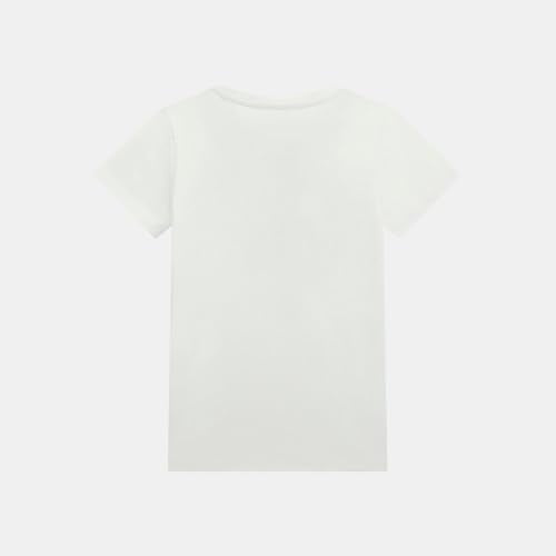 GUESS Pure White Cotton Blend Printed T-Shirt