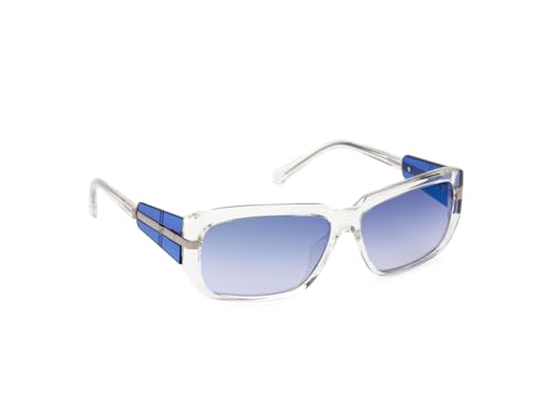 Guess 100% UV protecetd | Mirrored | Large | Full Rim | Rectangular | Frame: White | Lens: Blue
