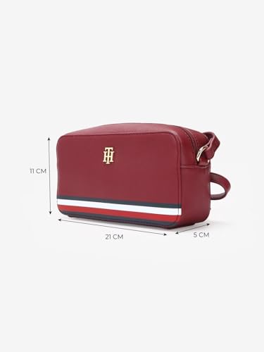Solid Red Pu Sling Bag
