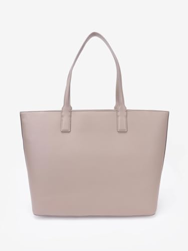 Tommy Hilfiger Solid Beige Pu Tote Bag