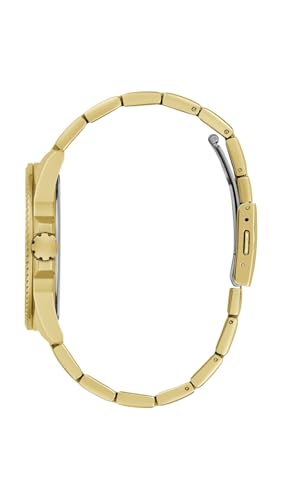 GUESS Stainless Steel Analog Blue Dial Men's Watch-Gw0718G2, Band Color-Gold