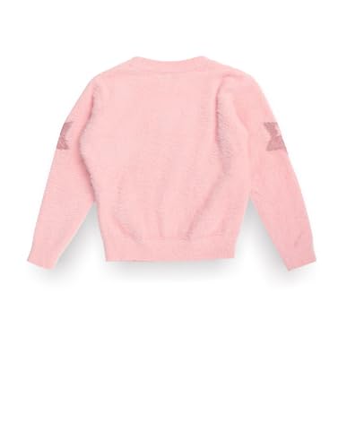 U.S. POLO ASSN. Girls Patterned Knit Pullover Sweater Pink