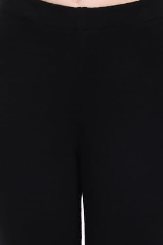 W for Woman Black Solid Acrylic Legging - (W62081-223871-XL)