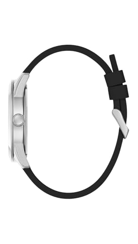 GUESS Men's Analogue Quartz Watch with Silicone Strap GW0894G1, Black, strap