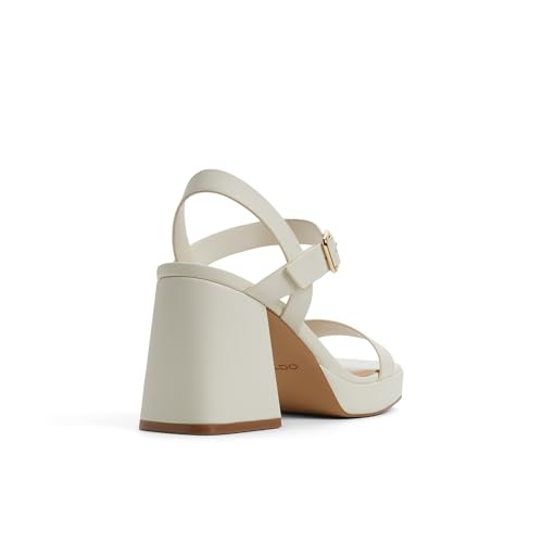 Aldo MONTSE Women White Block Heel Sandals