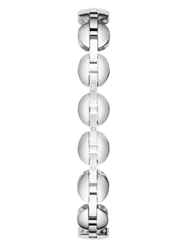 GUESS Women Round Silver-Tone Stainless Steel Analog Watch - GW0757L1