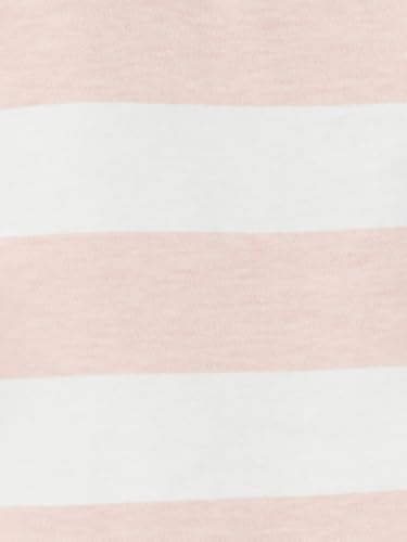 Max Women Striped Johnny Collar Sports T-Shirt (Pink_S)