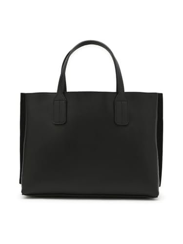 Tommy Hilfiger Solid Black Pu Handbags