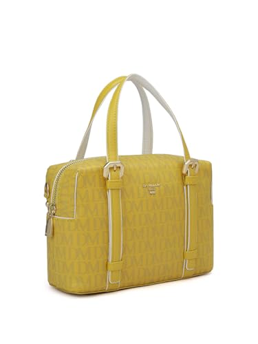 Da Milano Women's Leather Satchel - Yellow
