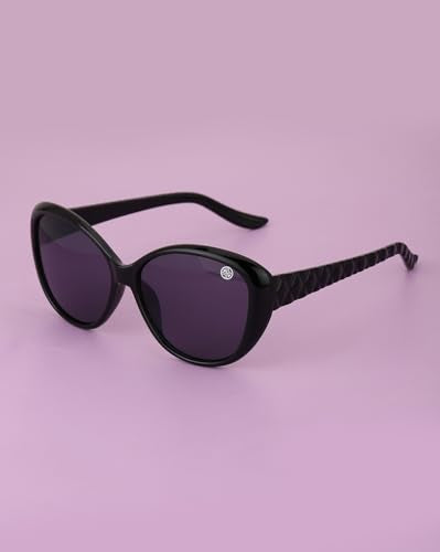 Carlton London Black toned with UV Protected Lens Rectangle Sunglass for Women