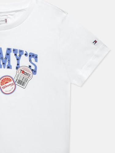 Girls Graphic Regular Fit Cotton T-Shirt White