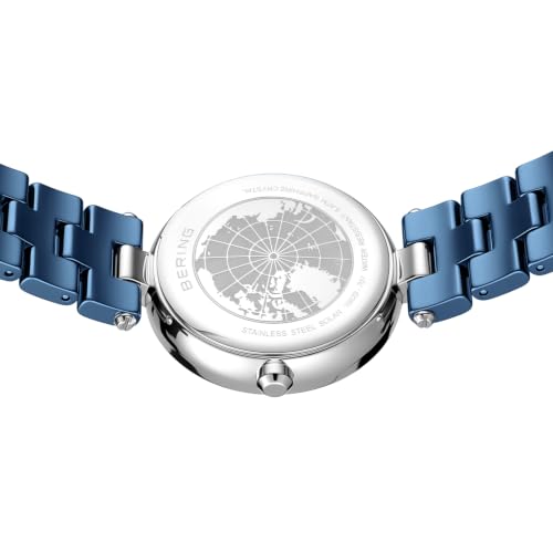 BERING Ceramic Analog Blue Dial Diamond Women Watch - 16629-707