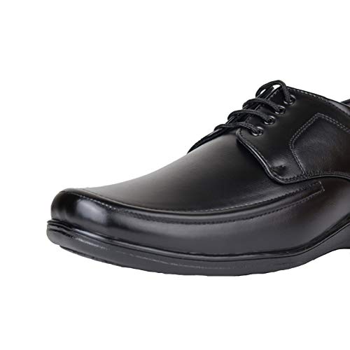 HIKBI Synthetic Leather Formal Shoes Lace Up Best Office Wear for Men's-Black_UK_6