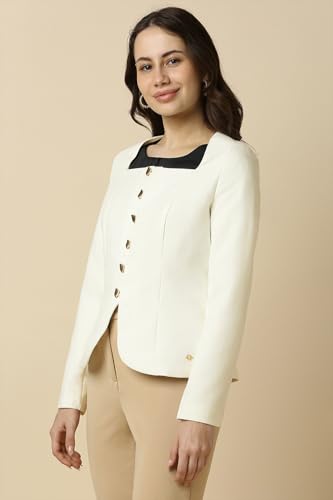 Allen Solly Women's Blazer (AHBZWRGF247649_White