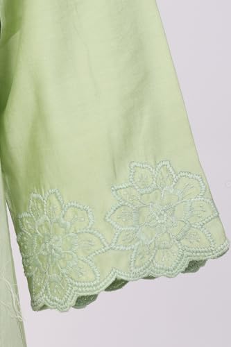 W for Woman Sea Green Thread Embroidered Straight Kurta - (W13840-401202-XXL)
