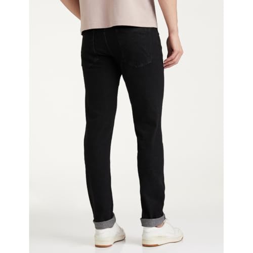 U.S. POLO ASSN. Men's Brandon Slim Tapered Fit Mid Rise Jeans (UDJENO1811_Black_32)