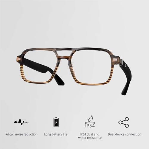 SANGSTRE Mozart Smart Audio Sunglasses Excellent Sound Quality Ultralight,Detachable Frame Front,Blue Light Blocking,Polarized UV400/Photochromic Lenses,Bluetooth Glasses for Men; Travel,Work,Meeting