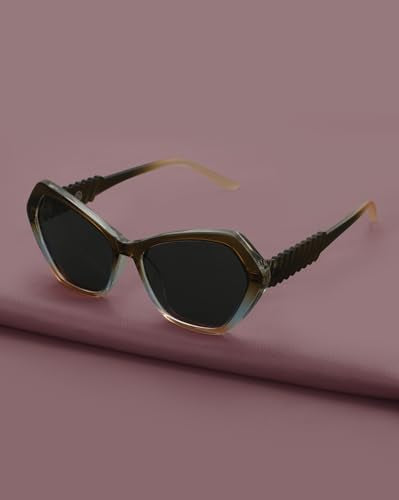 Carlton London Multi Toned with Polarised Lens Butterfly Sunglass for women