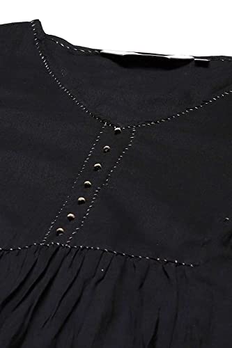 BIBA Women Solid Mix and Match(Casual D1323_Black_38)