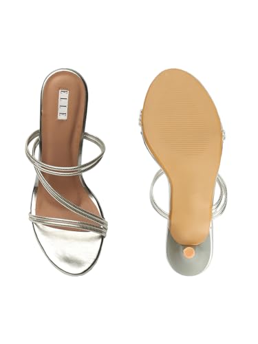 ELLE Women Round toe Stiletto Heel Slip-On Sandal