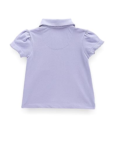 U.S. Polo Assn. Girls Solid Cotton Polo Shirt Light Purple