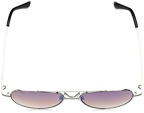 French Connection Unisex Aviator sunglasses Blue Frame, Blue Lens (61) - Pack of 1