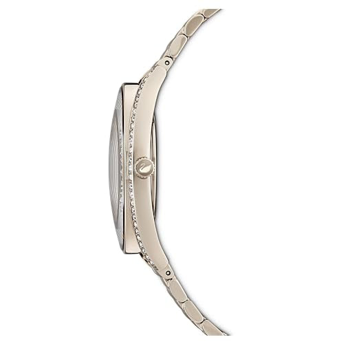 Swarovski Crystalline Aura Watch, Swiss Made, Metal Bracelet, Gold Tone, Champagne Gold-Tone Finish