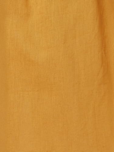 Max Kalki x Max Women Solid Midi Dress(Yellow_XL)