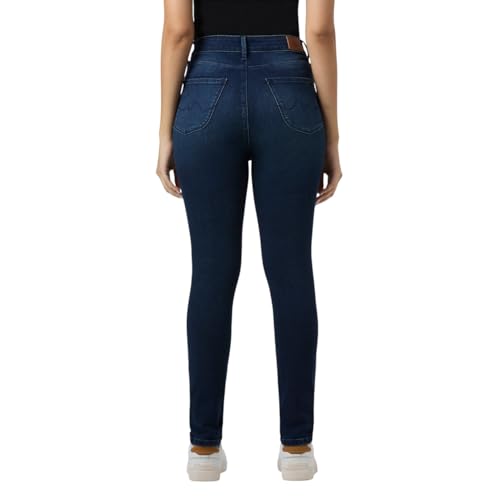 Women Dark Blue High Rise Skinny Fit Powerflex Jeans