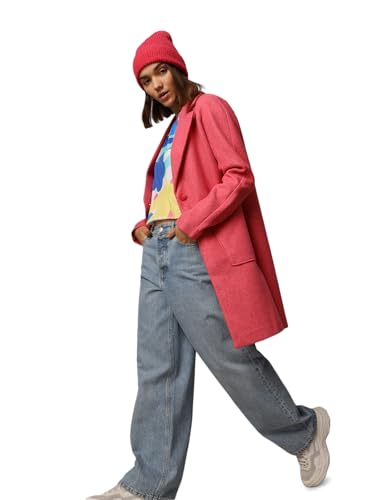 ONLY Women's Loose Fit Pink Coat
