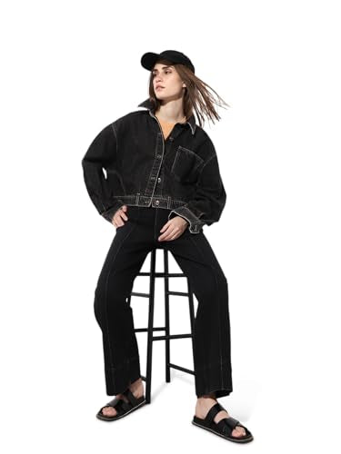 ONLY Women's Slim Fit Black Jeans