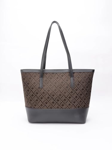 Tommy Hilfiger Logo Black Polyester Tote Bag