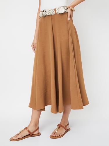 Max Polyester Western Skirt TAN