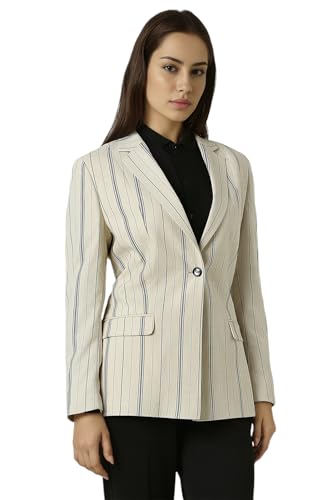 Van Heusen Women's Blazer (VWBZFRGFE04862_Cream