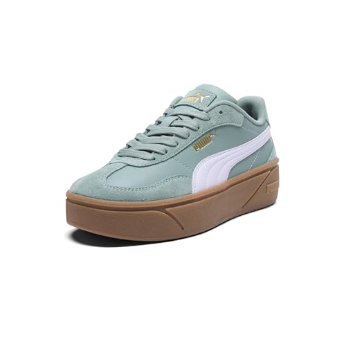 PUMA Women's Club II Era Platform Sneakers, Green Moon-lilac Frost, 8