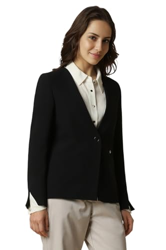Allen Solly Women's Blazer (AHBZWRGFF08285_Black