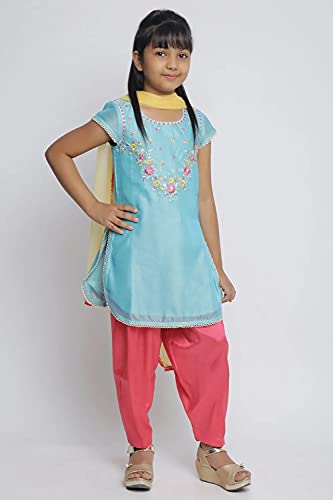 BIBA GIRL EMBROIDERY RELAXED KID(KW3864_TURQUOISE_11)