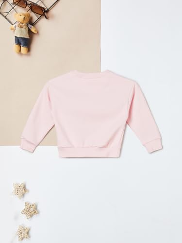 Max Girls Printed Sweatshirt (Pink_6-8 Y)