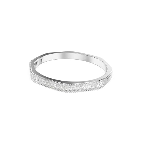 Swarovski Matrix Tennis Bracelet Collection, L, Stainless Steel, Metal, Cubic Zirconia, Crystal