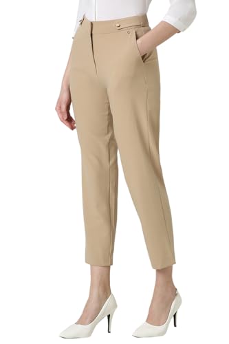 Van Heusen Women's Regular Casual Pants (VWTFCRGP629717_Beige