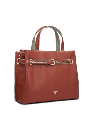 Da Milano Genuine Leather Brown Satchel (01563) (Medium)