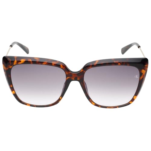 Calvin Klein Jeans|Brown Full Frame Cat-eye Sunglasses|100% UV Protected (Uv 400) Pink Gradient Faded Lens|Women's|Large|CKJ 22601 240 56 S