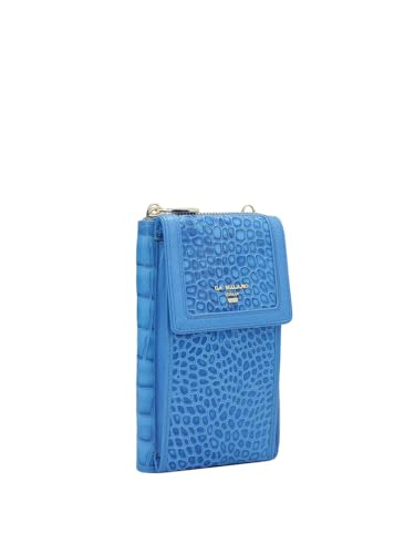 Da Milano Genuine Leather Blue Unisex Crossbody (10008D)