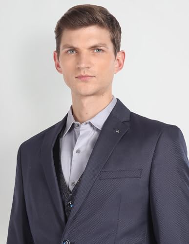 Arrow Reversible Waistcoat Regular Fit Suit Navy