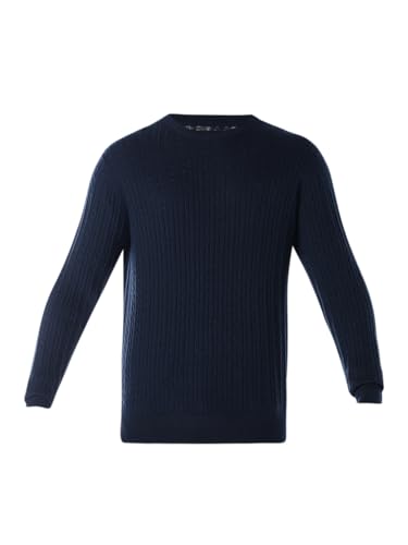 Jack & Jones Men Slim Fit Navy Blue Sweater