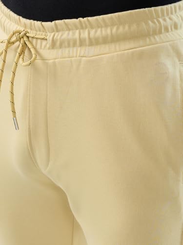 Park Avenue Men Slim Fit Solid Pattern Cotton Polyester Blend Flat Front Casual Jogger Pant