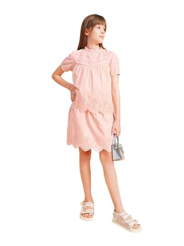 VERO MODA Girls Relaxed Fit High Rise Pink Skirt