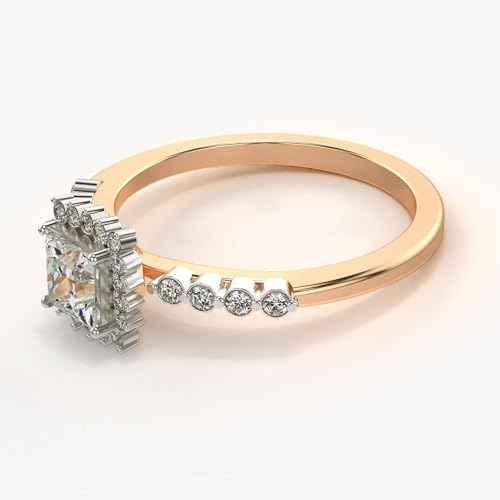 VALANOVA Hallmarked 18K Gold & Certified Lab Grown Diamond 0.48cts | Ring For Women's/Girls | Stylish & Elegant | VGR0463P | Ring Size: 15